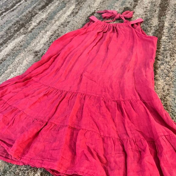 Bellambra Pink Italian Linen Mini Halter Dress S - Picture 2 of 7